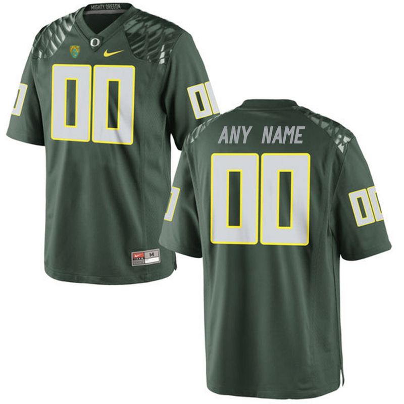 Men Oregon Duck Customized College Football Limited Jersey  Green->->Custom Jersey